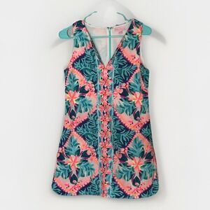 Lilly Pulitzer Tanya Romper Seaside‎ Aqua Summer Beach Travel Pool Size 2